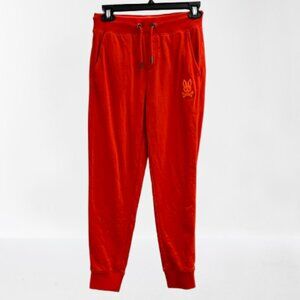 Psycho Bunny Boys Youth Orange Jogger Designer Casual Fall Winter Medium 10/12